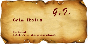 Grim Ibolya névjegykártya